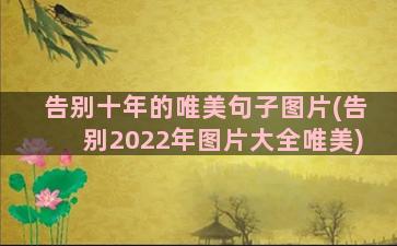 告别十年的唯美句子图片(告别2022年图片大全唯美)