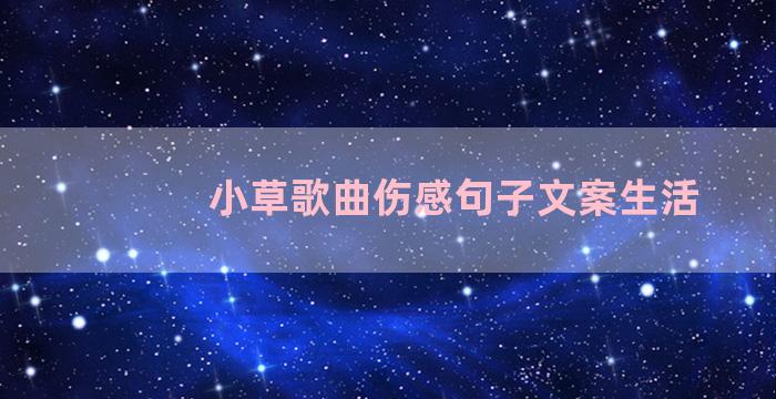 小草歌曲伤感句子文案生活