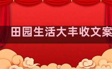 田园生活大丰收文案句子