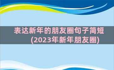 表达新年的朋友圈句子简短(2023年新年朋友圈)