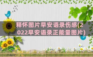 释怀图片早安语录伤感(2022早安语录正能量图片)